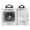 Karl Lagerfeld KLA4RUNKCHK AirPods 4     cover czarny/black Silicone Karl&Chaupette Head 3D